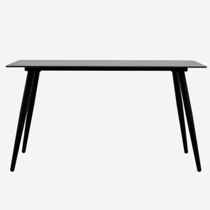 Wick low Dining Table, Matt Black