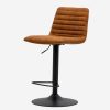 Kimmi Swivel Adjustable Bar Stool, Camel