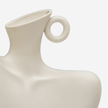 Modern Ceramic Vase Body Shape, White