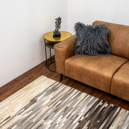 Hand Made Leather Carpet 170*240, Multi Color
