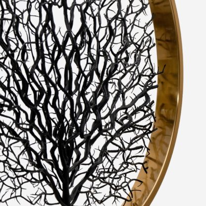 Décor Tree Sculpture, Black & Gold