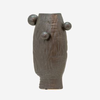 Diamond Face  Vase Medium, Black