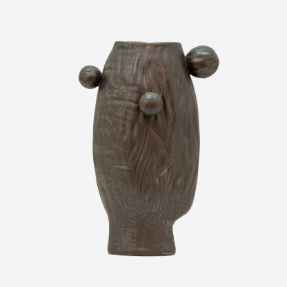 Diamond Face  Vase Medium, Black
