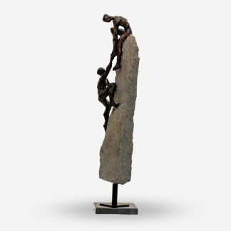 Deco Figurine Climbing Rock Large, Black & Grey