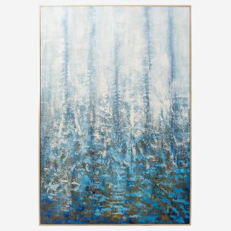 Ocean Hand Painted Wall Art, Blue