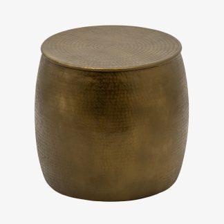 Alum Side Table, Antique Gold