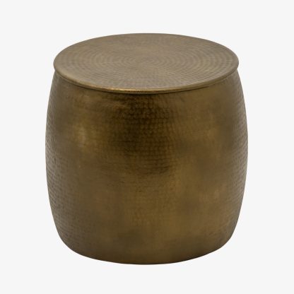 Alum Side Table, Antique Gold