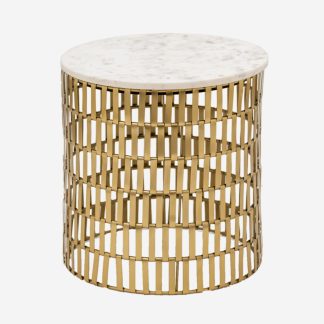 Gala Marble Side Table, Gold