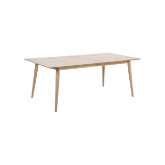 Century Solid Wood Dining Table, Beige