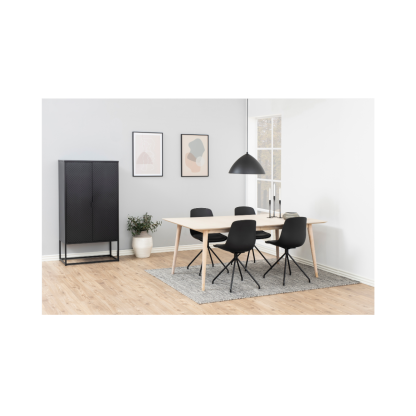 Century Solid Wood Dining Table, Beige