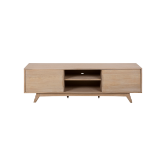 Marte Solid Wood TV Table, Beige