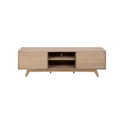 Marte Solid Wood TV Table, Beige