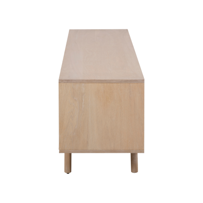 Marte Solid Wood TV Table, Beige