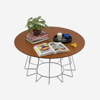 Casia Coffee Table, Bronze Glass