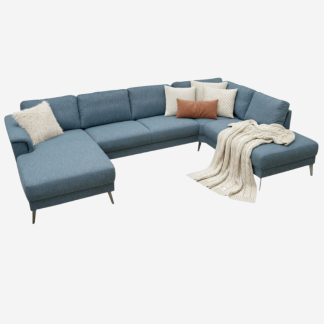 Paula Corner Sofa with Right Chaislounge, Dark Blue