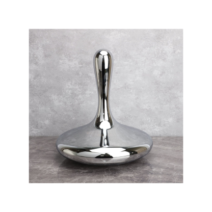 Garce Glass Tear Drop Sculptures Modern Elegance Large, Glass Silver