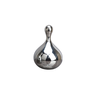 Garce Glass Tear Drop Sculptures Modern Elegance Medium, Glass Silver