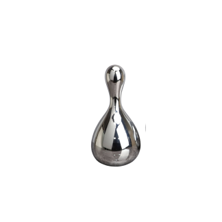 Garce Glass Tear Drop Sculptures Modern Elegance Small, Glass Silver