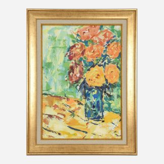 Whispers in Bloom Portrait, Hand-Painted by Ilham Chahine
