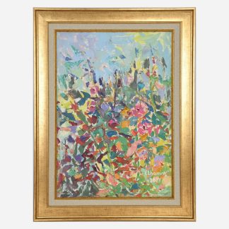 Floral Impressions Portrait Hand-Painted by Ilham Chahine