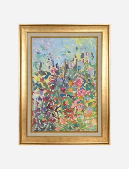 Floral Impressions Portrait Hand-Painted by Ilham Chahine