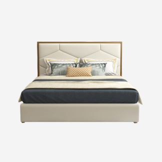 Nina King Size Bed 180*200 CM, Ivory / Soft Beige