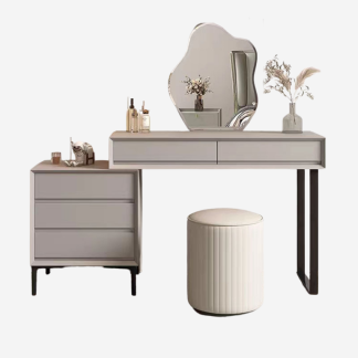 Bella Dressing Table & Stool, Grey